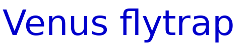 Venus flytrap & the bug шрифт
